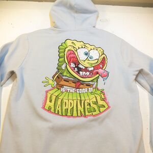 H&M SPONGEBOB SQUAREPANTS HAPPINESS PULLOVER HOODIE HOODED SWEATSHIRT Unisex M